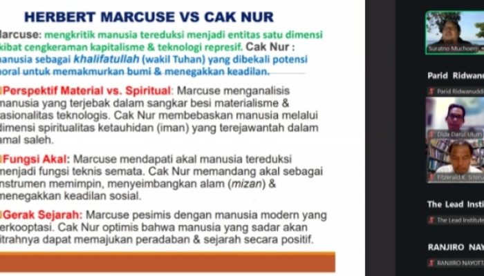 Manusia Di Zaman Edan: Lead Institute Paramadina Bahas Kritik & Ide Filosofis Herbert Marcuse & Cak Nur